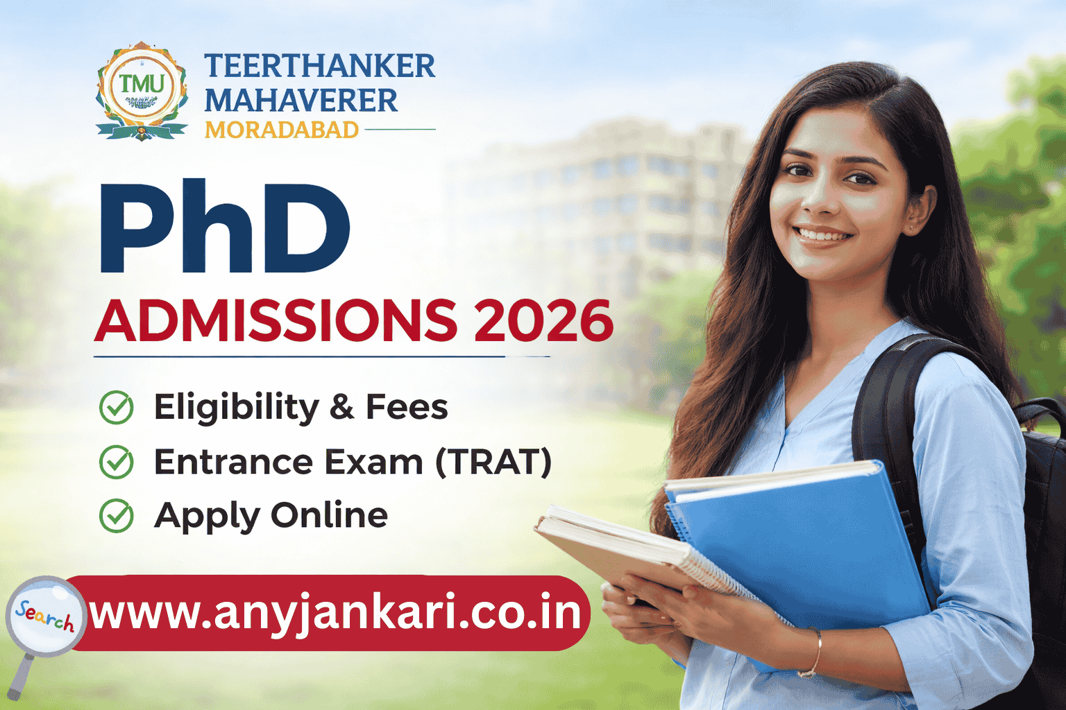 TMU PhD Admission 2026, Eligibility, Fees, Entrance Exam & Important Dates
