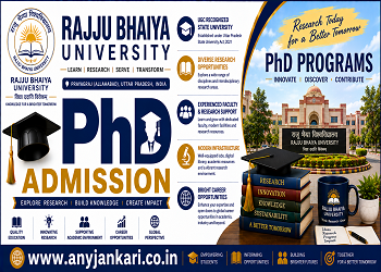 Rajju Bhaiya University Ph.D. Admission 2026: Dates, Eligibility & Fees