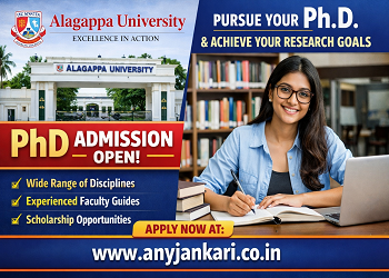 Alagappa University PhD Admission 2026: Portal, Dates & Fees