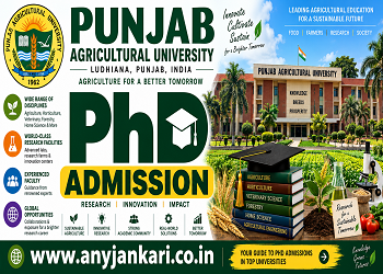 PAU Ludhiana Ph.D. Admission 2026: Dates, Eligibility, Fee & Portal